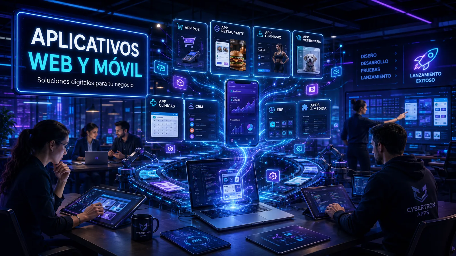 Aplicativos web y móvil de CybertronApps