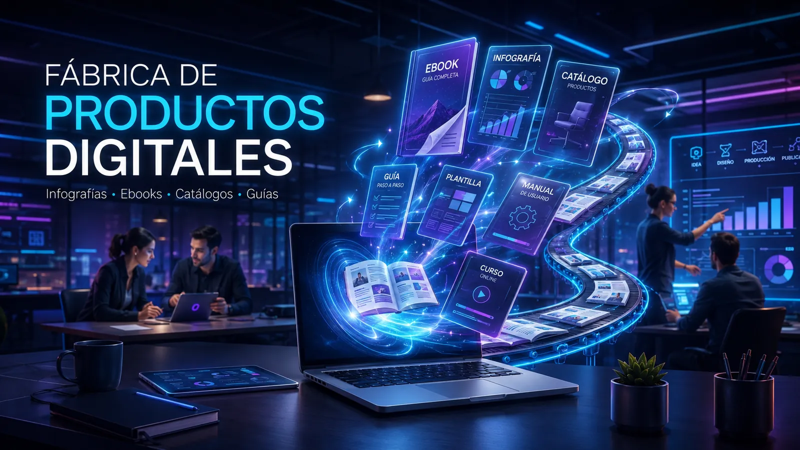 Productos digitales, infografías y ebooks